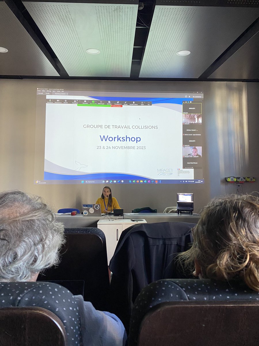 Je suivrai cet après-midi et demain matin le workshop du groupe de travail de lutte contre les collisions entre les navires et les cétacés organisé par <a href="/MIRACETI_ceta/">MIRACETI</a> et le Ministère de la Transition Écologique 🐋