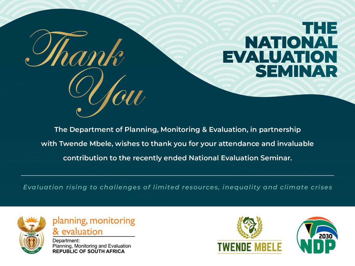 DpmeOfficial's tweet photo. The @DpmeOfficial &amp; @TwendeMnE would like to thank you all for your attendance and invaluable contribution during the recent two-day National Evaluation Seminar. #NES2023 #EvaluationSeminar https://t.co/nghsvpJnjp