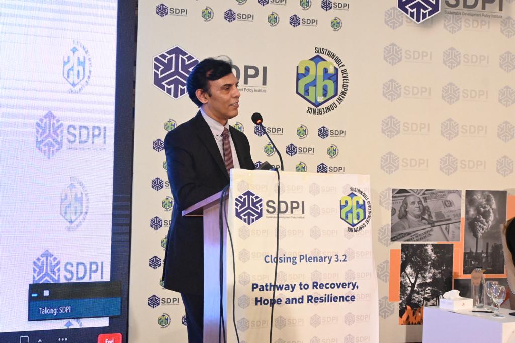 SDPIPakistan's tweet photo. We had guests from 19 countries, more than 30 panel discussions &amp; 7 plenary sessions during this year’s #SDC2023 
Dr @Abidsuleri https://t.co/NvJIkeiApX