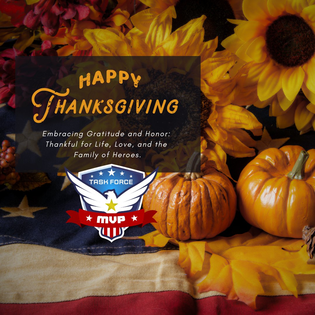 TaskForceMVP's tweet photo. π This #Thanksgiving, we're grateful for the courage & sacrifice of our veterans and military families. Their resilience inspires us daily. To our athletes and their heroic loved ones, thank you. πΊπΈ #TaskForceMVP #Honor #Unity #Resilience https://t.co/hAS3lzUGTR