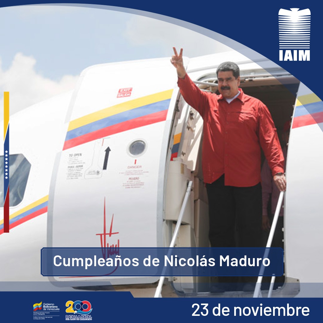 #DiosTeBendigaMaduro || ¡Feliz Cumpleaños Presidente!

Los trabajadores del IAIM unidos le agradecemos por su liderazgo y compromiso con la Patria.

¡Qué Dios lo colme de bendiciones!
