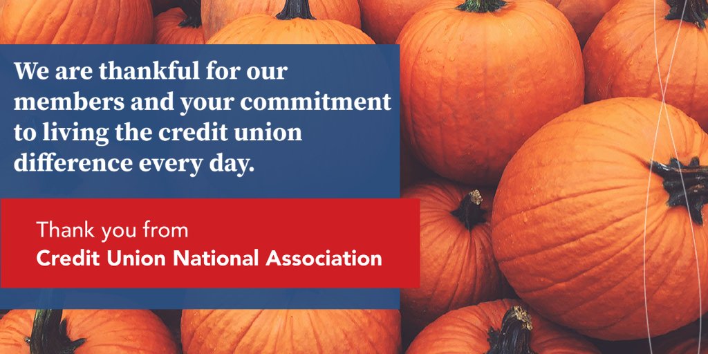 CUNA's tweet photo. Happy Thanksgiving! We're thankful for your hard work and dedication to your members and for making a #CUDifference today and every day. https://t.co/tyPaGCtN0M
