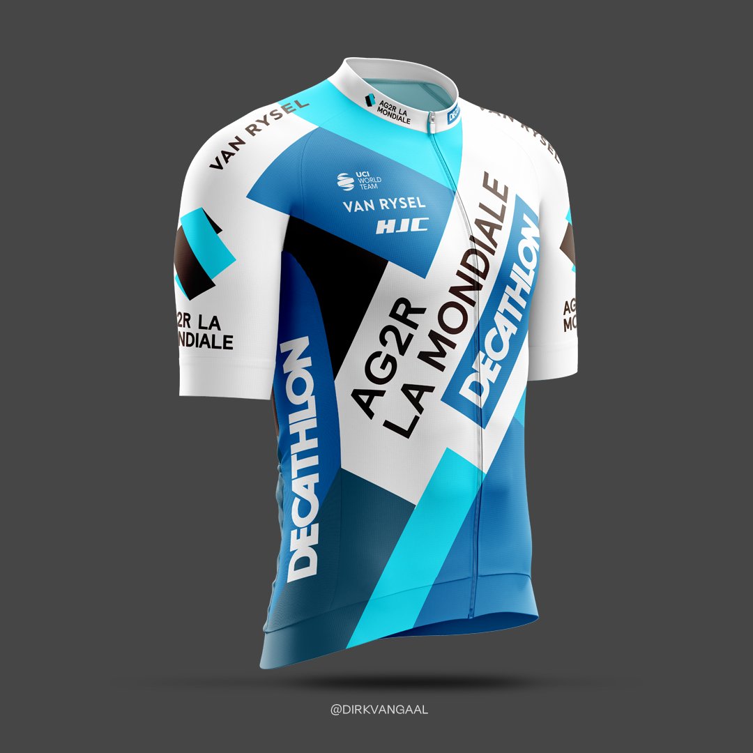 In the coming weeks, I will once again present some alternative cycling shirts here. Just for fun.

Today @AG2RCITROENTEAM 

#AG2RCITROËNTEAM #RoulonsAutrement #RideDifferently #Decathlon