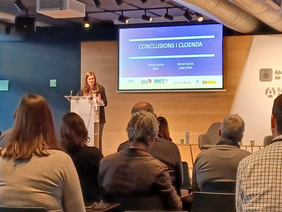 🔎 Conclusions #InnoDayEnergia23 per Bernat Garcia @clusteree @circutor i Teresa Muñoz @IREC_Energia @XRE4S 👉Jornades com les d'avui són essencials per a posar en contacte les necessitats industrials i els desenvolupaments de la investigació catalana en energia #TechTransfer