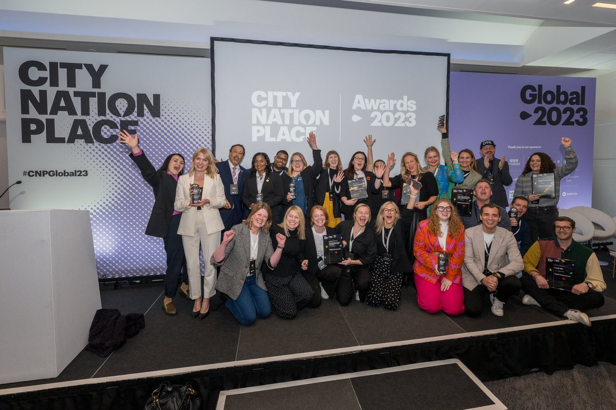 MarketingSheff's tweet photo. Tough competition, so we were absolutely delighted that #Sheffield’s AR Art Trail #LookUpSheff received a Highly Commended spot in the award for ‘Best Placemaking Initiative’ at @citynationplace’s Global Awards a couple weeks back!
Thanks again to all who helped create this.🙌 https://t.co/H0bbfR0DqG
