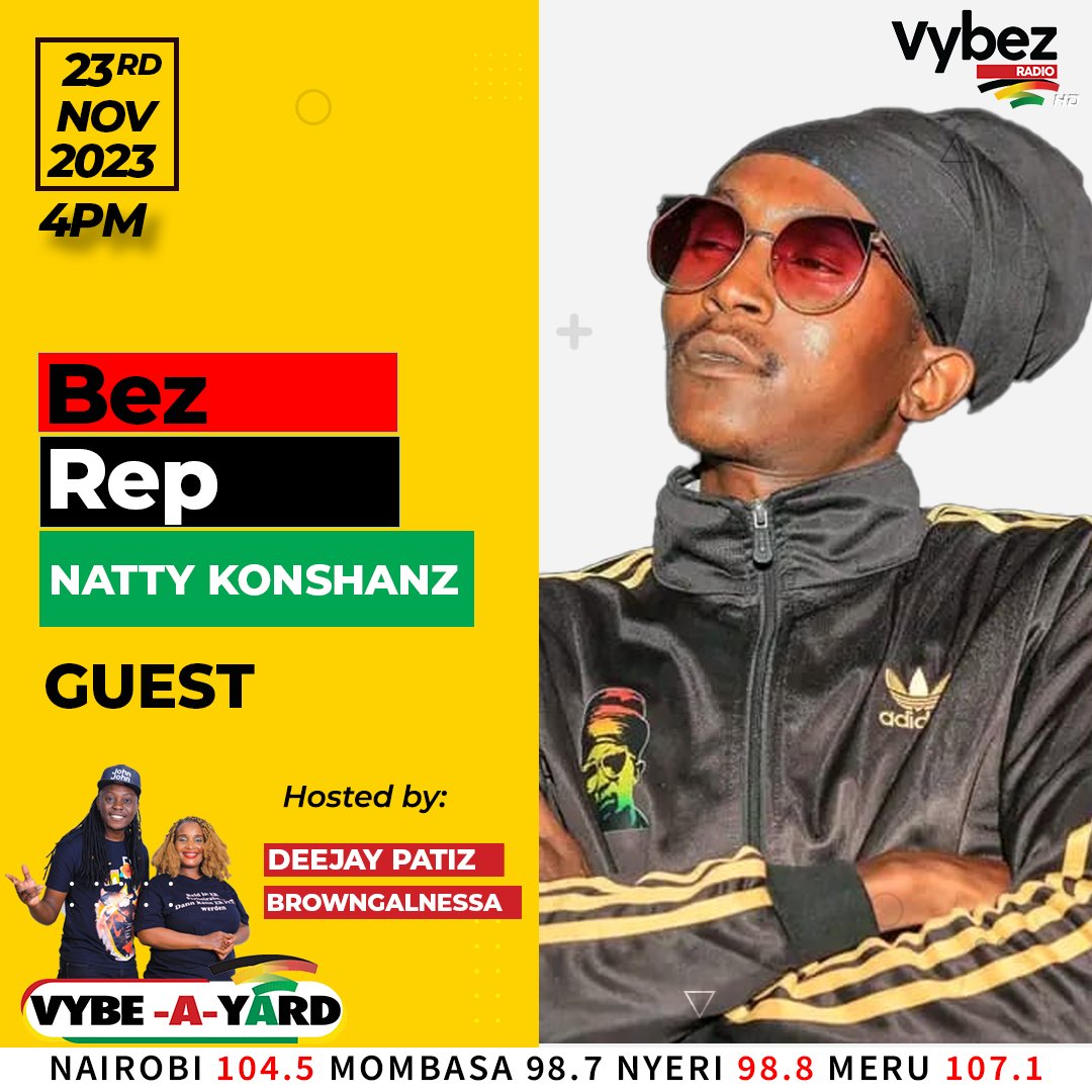 VybezRadioKE's tweet photo. Tunabanja na #NattyNgwai kwa #BezRep
#VybeAYard
@Browngalnessa & @deejaypatiz https://t.co/hj9uKUXfJS