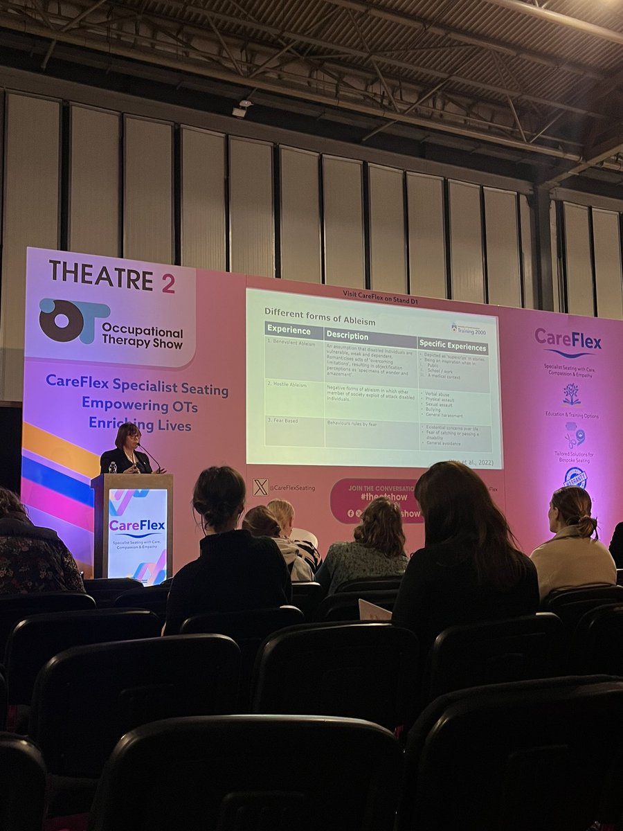 Great talk today at the #OTshow from Natalie Hicks @AbleOTUK about the experiences of disabled OTs @theRCOT @DerbyOT
