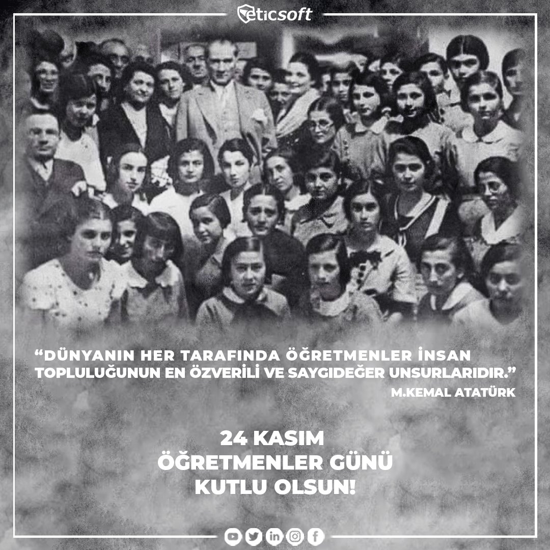 Gelecek gençlerin, gençler ise öğretmenin eseridir!

#24KasımÖğretmenlerGünü
#öğretmenlergünü