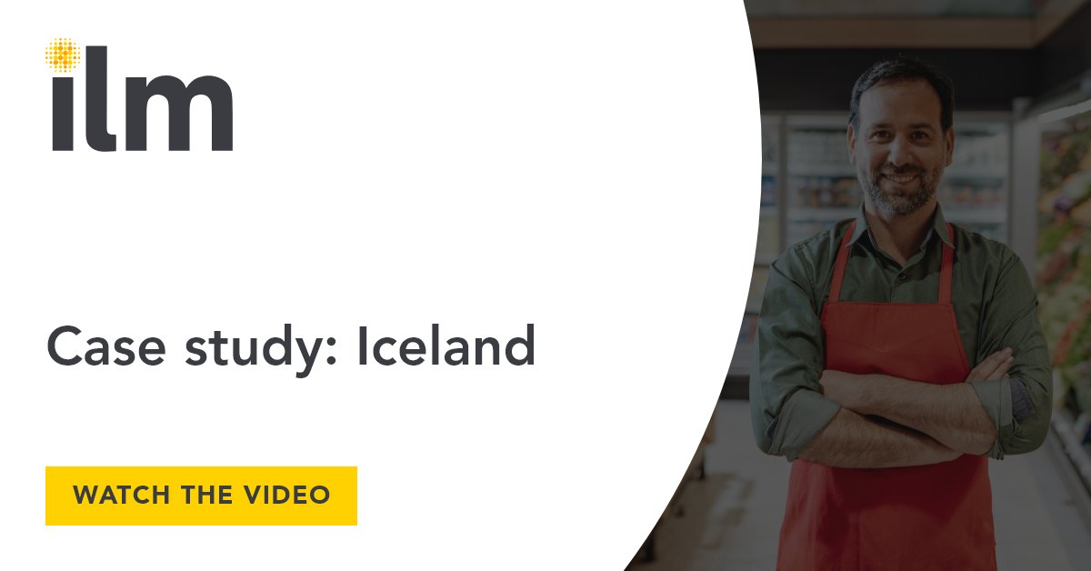 As the “leading provider of leadership development”, ILM has added credibility to Iceland’s in-house management programmes, increasing colleague engagement and enhancing the customer experience. Watch the video: ow.ly/Y6KL50Q8ppr #ilm #leadershipdevelopment