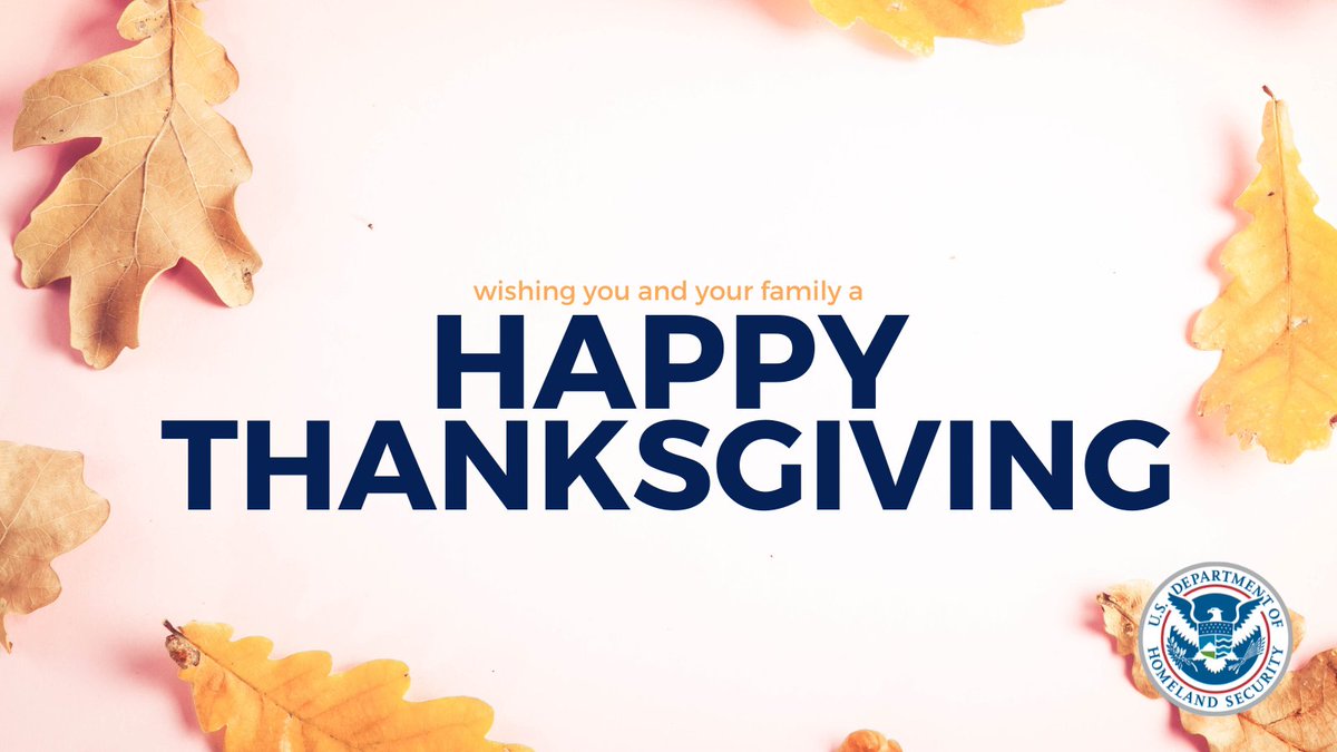 Happy Thanksgiving to all #HSI employees and their families! Your commitment, dedication and efforts to uphold public safety while strengthening national security is instrumental to our success.