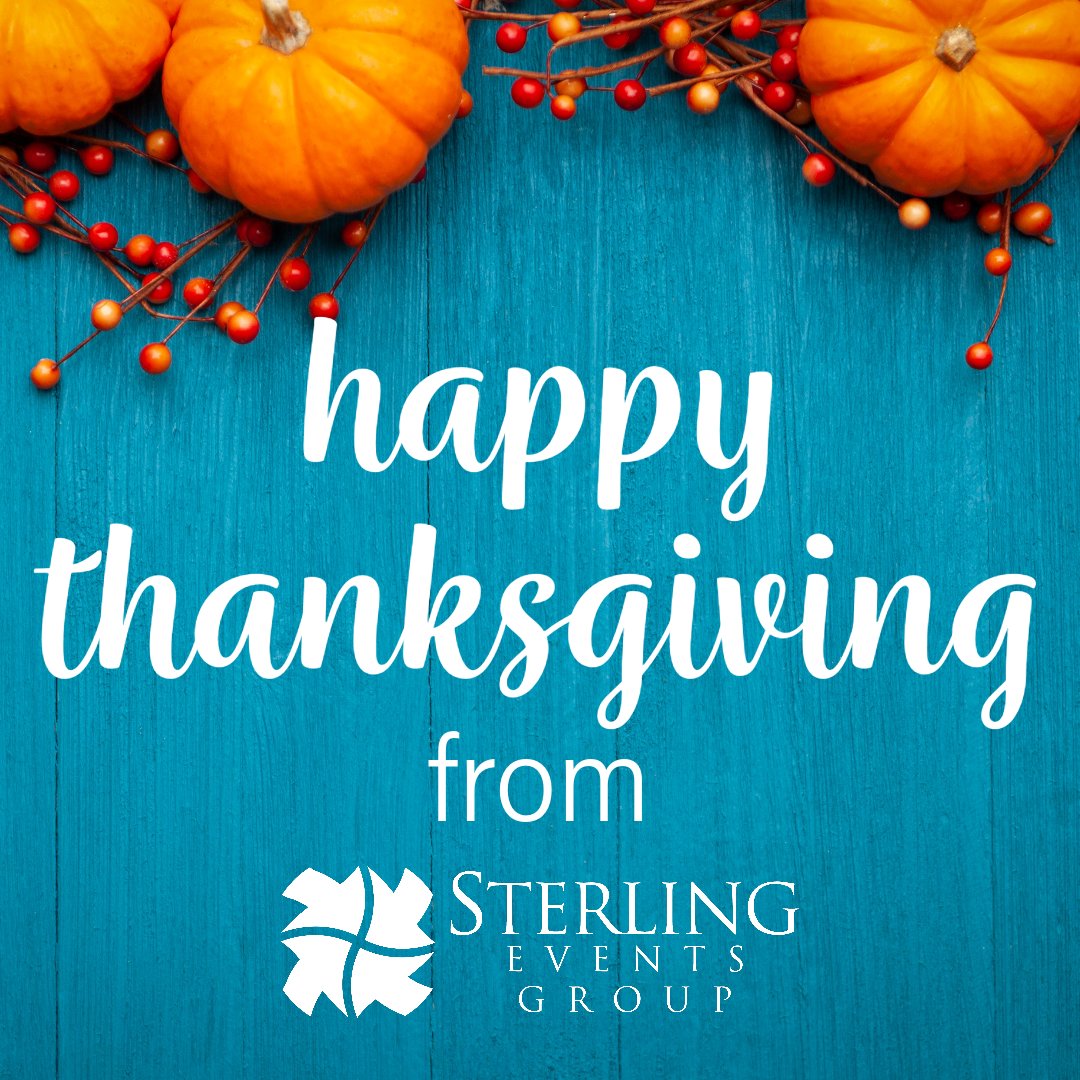 SterlingBuzz's tweet photo. 🦃🍁 Happy Thanksgiving from our team! We're so incredibly grateful for our amazing clients who make our work meaningful and rewarding. 🙌 #ThankfulForOurClients #Grateful #HappyThanksgiving #SterlingEventsGroup https://t.co/NVWsrSyeGo