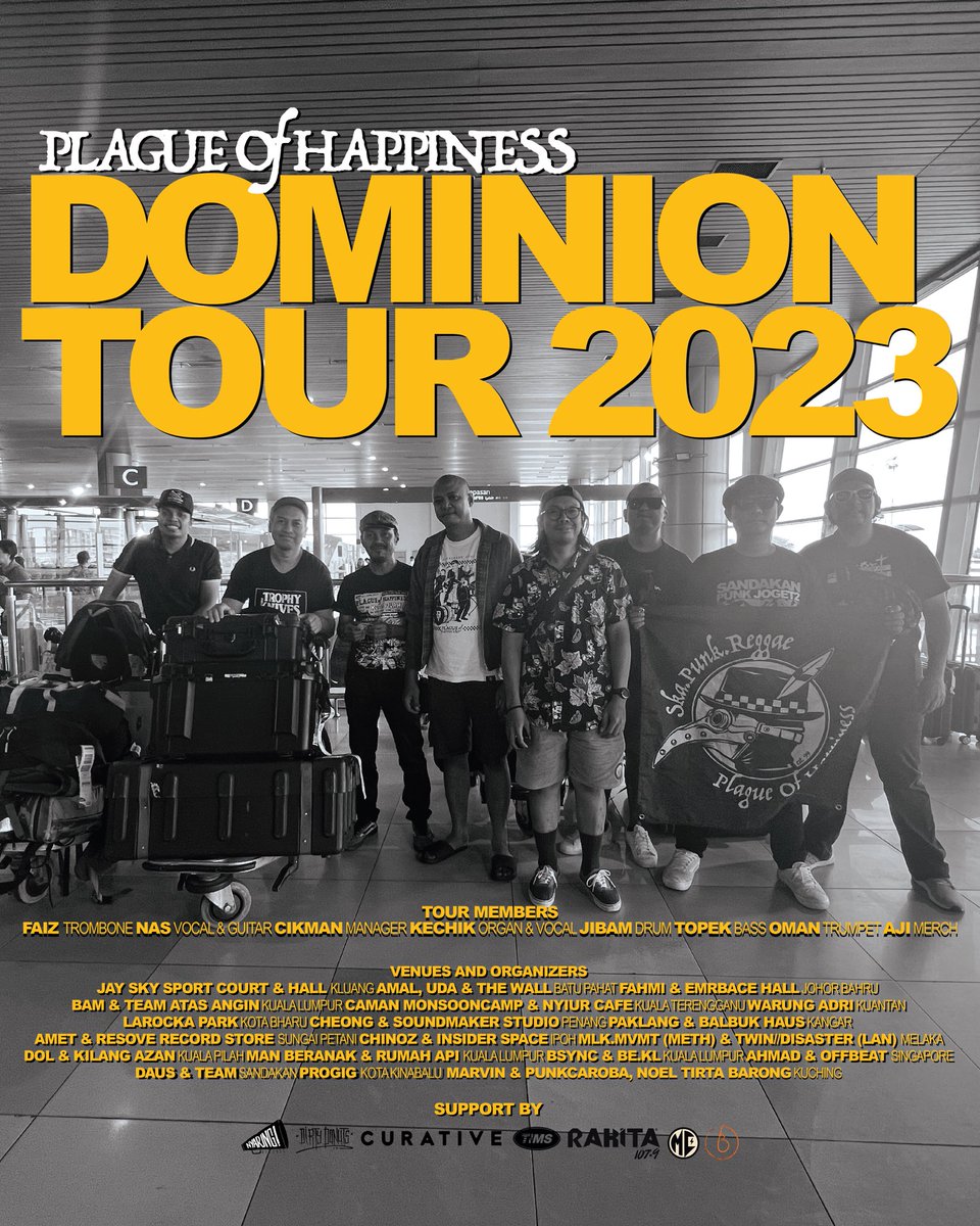 Plaguetweets's tweet photo. Hey Stompers! we would like express our highest gratitute towards all personnel that working so hard to make PLAGUE OF HAPPINBESS DOMINION TOUR 2023 a success. To all house owners, AirBnbs, VAN owners sometime driver (wakleh), organizers and venue owners.

threads ⤵️
1/8 https://t.co/7Kdz1eTJo9