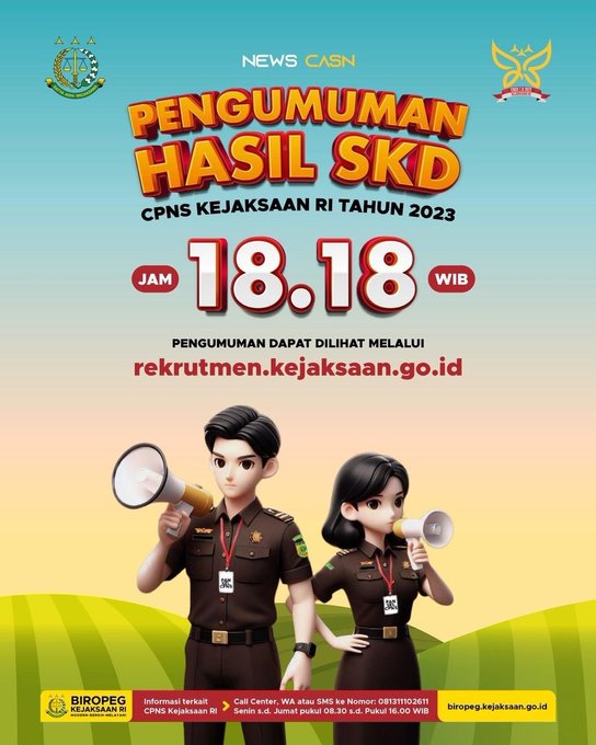 Hasil Seleksi Kompetensi Dasar CPNS Kejaksaan Republik Indonesia Tahun