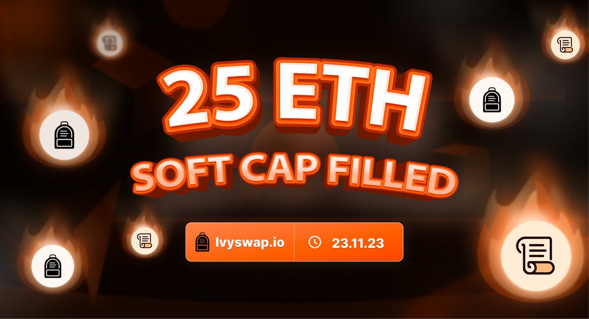 IvySwap_io's tweet photo. 🔥FIRE SALE SOFT CAP FILLED IN 20 MINUTES 

$IVY IS THE HOTTEST TOKEN SALE RIGHT NOW ON #SCROLL 🥳

JOIN FIRE SALE NOW: https://t.co/nH4RYQ3Lgq

MORE THAN 200+ CONTRIBUTORS ON FIRE SALE RIGHT NOW

#IvySwap #FIRESALE https://t.co/xLSrobWLNJ