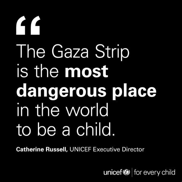 UNGeneva's tweet photo. "The Gaza Strip is the most dangerous place in the world to be a child."
- @unicefchief https://t.co/IRewlgMWvF
