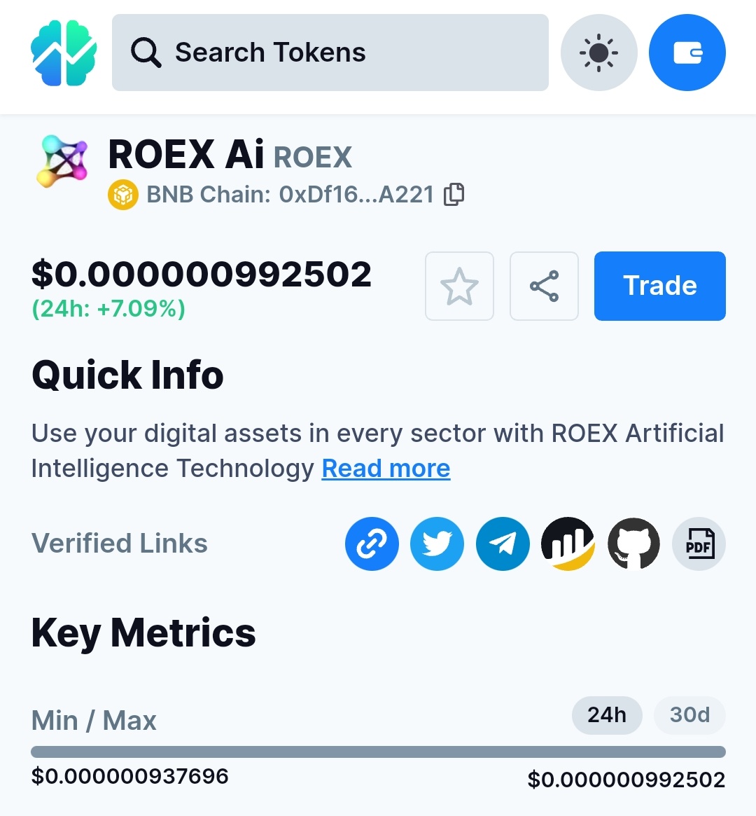 RoexAi's tweet photo. 📣The CoinBrain site has confirmed and officially listed all the information of $Roex. 
Step by step, we are moving towards our goals. The good days will come very soon. Your patience is admirable!
🎉We'll have gifts for everyone who has #ROEX in their wallets right now. #Crypto https://t.co/GKrrwErJyu