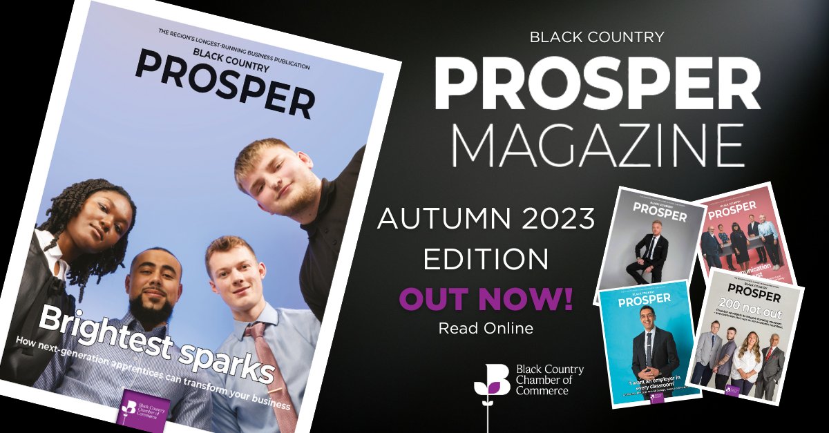 The latest edition of PROSPER Magazine is out now!

In this edition, we shine a spotlight on our young workforce and the value of apprenticeships in the region.

Read now ➡️ loom.ly/lREONVg

#businessisdonebettertogether #prospermagazine #BCCC #businessnews #blackcountry