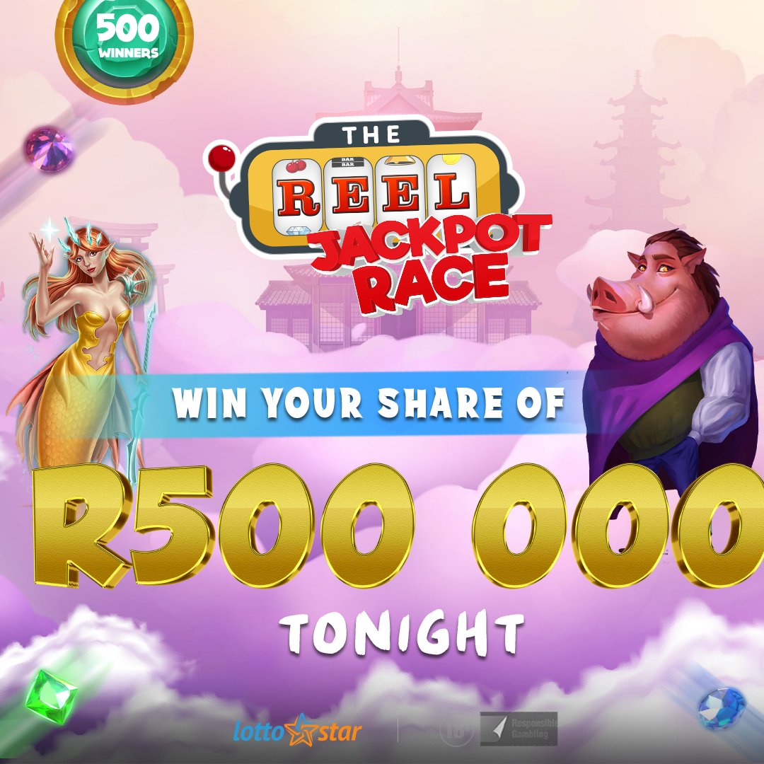 Lotto_Star's tweet photo. A share of R500,00 awaits! π°
Spin the reels tonight on our Reel Jackpot Race because the jackpot is guaranteed to hit! With just a minimum bet of R2, you could be one of our 500 lucky winners. π°
#LottoStar #ReelJackpotRace #Spinthereels #ReelRush https://t.co/tCCvgelRot