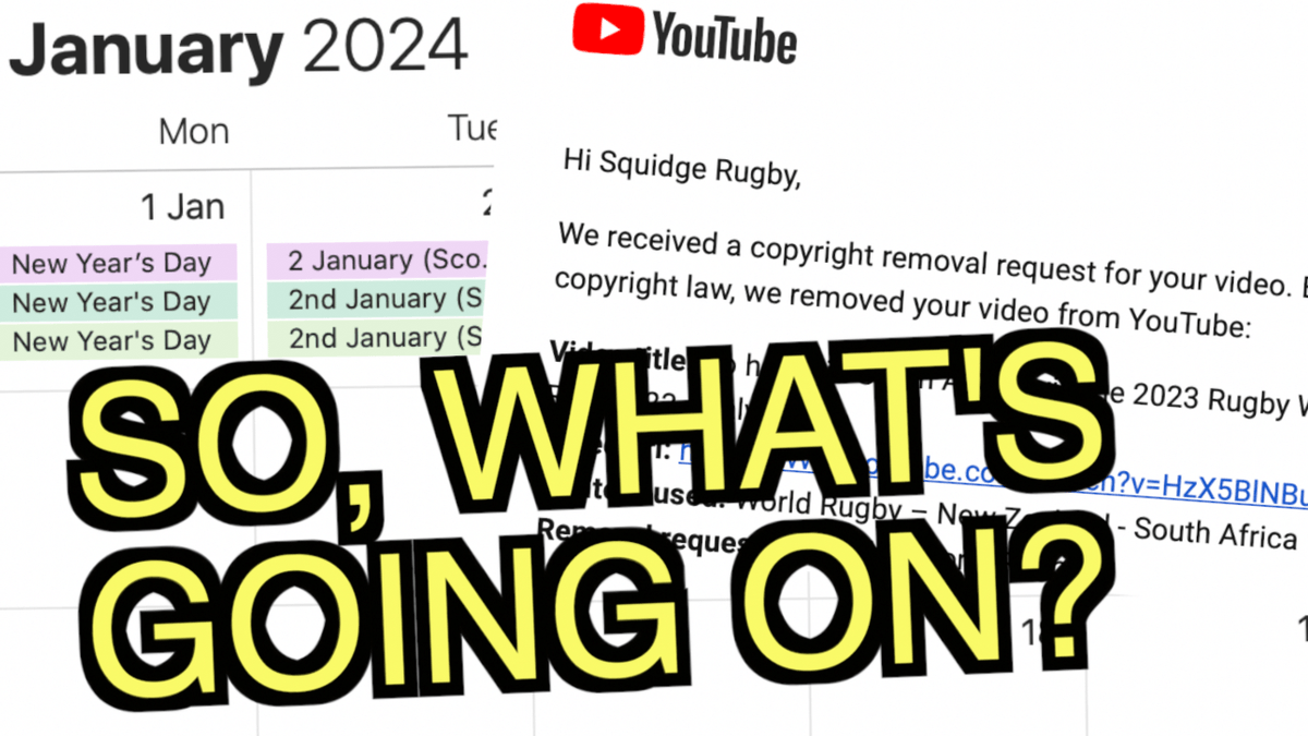SquidgeRugby's tweet photo. It's been a busy few weeks on the back of a busy few years. Here's a quick update on what's going on, how things are moving, what the last few years have meant to us, and a little bit on the channel's plans for the future-
https://t.co/0aiYk7xwP9 https://t.co/whUNSSg0yZ