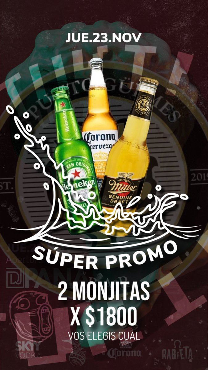 JUEVES DE PUNTO 📍
2 x 1800🤝🏼🍻 
Dj <a href="/djpanaok/">PANA</a>