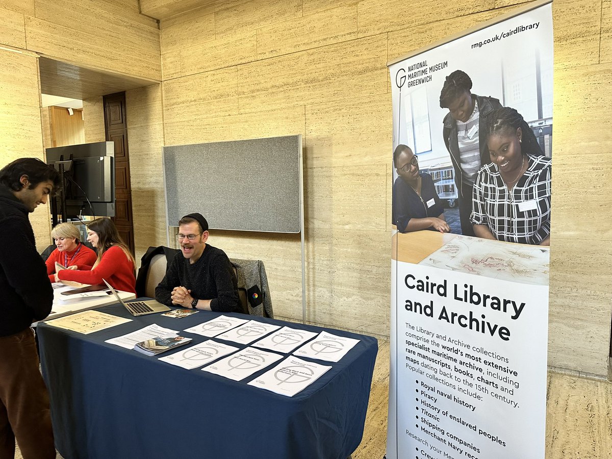 We’ve spotted Gareth from #CairdLibrary @RMGreenwich at #HistDay23 @SenateHouseLib !