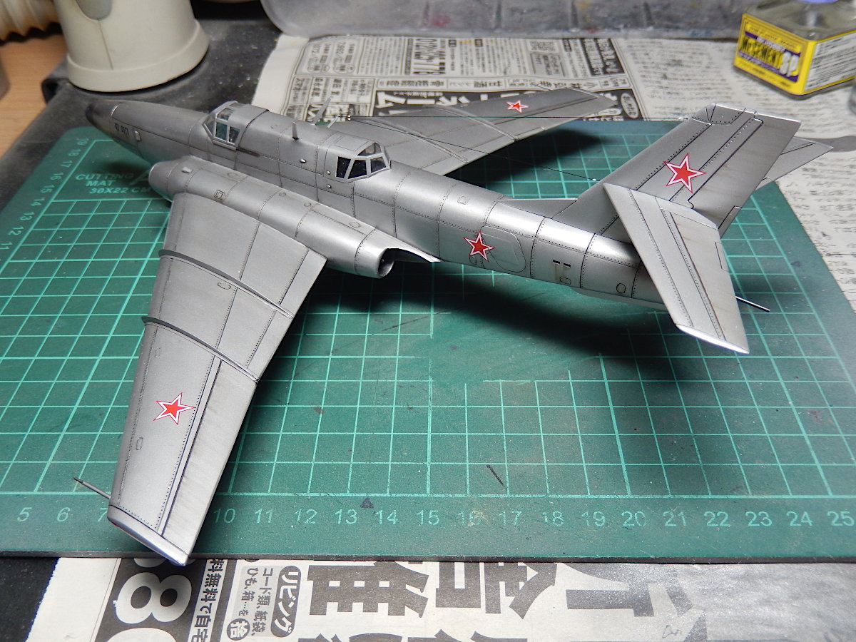 gorimodeler's tweet photo. Aモデル 1/72 IL-40
完成しました！

色々難はありましたけれども、自分の手でモノを形にしていく楽しさを味わえました😊
さて、撮影して投稿しましょ🎵
#SAコン
#Amodel
#IL40 https://t.co/oLgm5eB9Ua