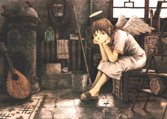 3CC0__'s tweet photo. Haibane Renmei by Yoshitoshi Abe (2001) https://t.co/2cj0e685Ql