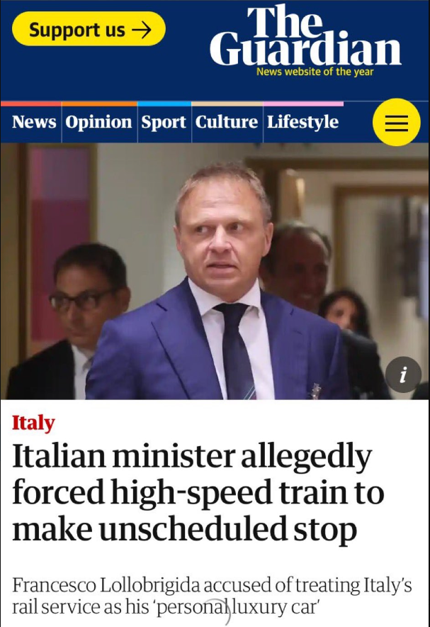 Misurelli77's tweet photo. Dopo le barzellette su Zu'Silvio e la telefonata dei due comici russi alla meloni, oggi stanno girando in tutta Europa le Barzellette su Lollobrigida e il treno.
Fermi tutti! Sono Lollo e scendo dove dico io!!! https://t.co/JuLT287dDw