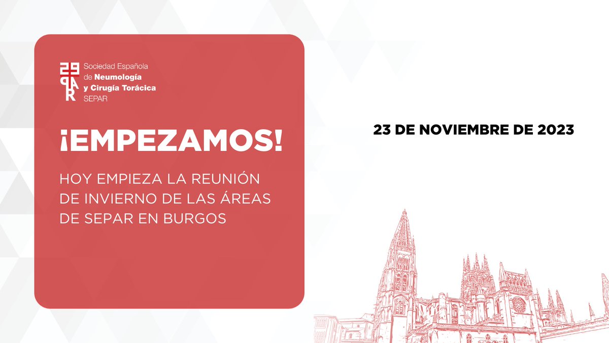 🔛 Hoy empiezan los primeros actos de la Reunión de Invierno Conjunta de las Áreas de SEPAR! 

🔗 Consulta el programa del día: reunionesdeinviernosepar.com/31reunioninvie…

#SEPAR #ReunionInviernoSEPAR #neumología