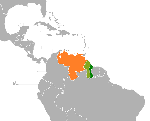 DiamondGT44's tweet photo. The light green area of Guyana is being claimed by Venezuela, which has more land and has never provided infrastructure or other services in this region. Guyana government provides services to the many refugees in this area. #Guyana #guyanaborder #caricom #guyanaborder #Essequibo https://t.co/UUpiVHlbk9