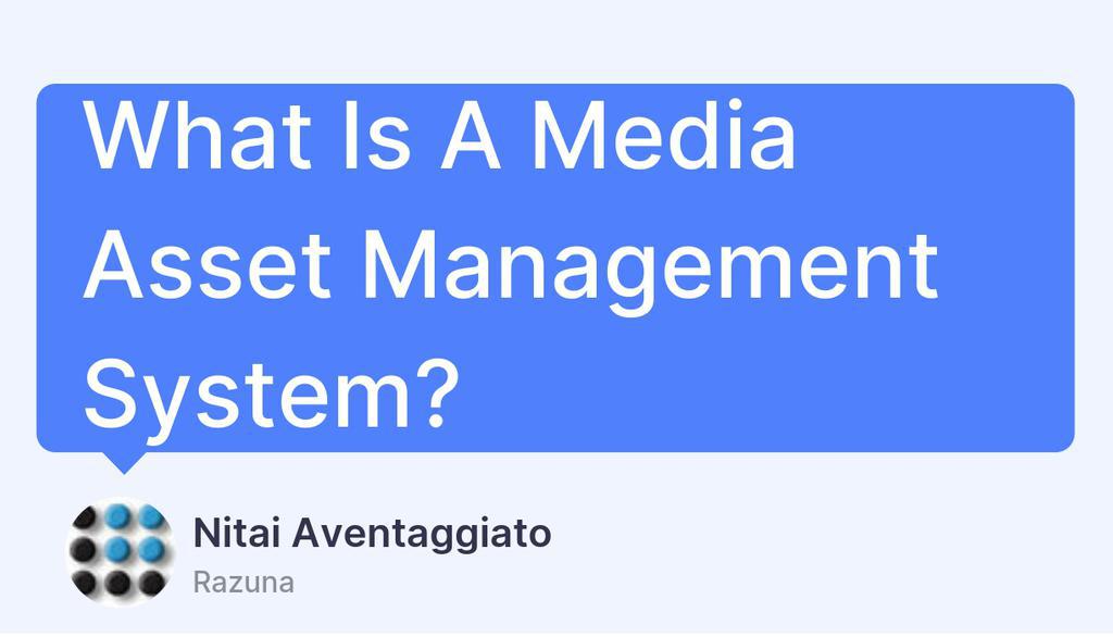 razunahq's tweet image. Media asset management, or MAM, is a system that helps you organize, store, and retrieve your digital media files.

Read more 👉 lttr.ai/AKWON

#DigitalMediaFiles #MamSoftware #CurrentTechnologyStack #NativeDesktopApp #TodaySDigitalWorld #AdditionalStorageSolutions