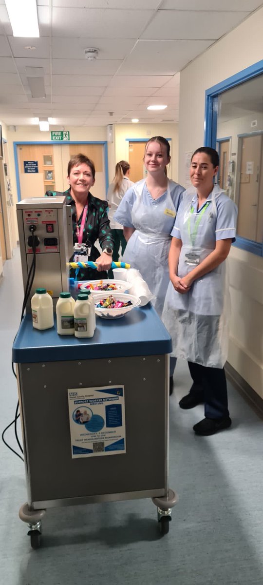 Great to see our #HCSWs and our retention lead, Mandy, enjoying a cuppa on #NursingSupportWorkersDay <a href="/DCHFT/">Dorset County Hospital NHS Foundation Trust</a>