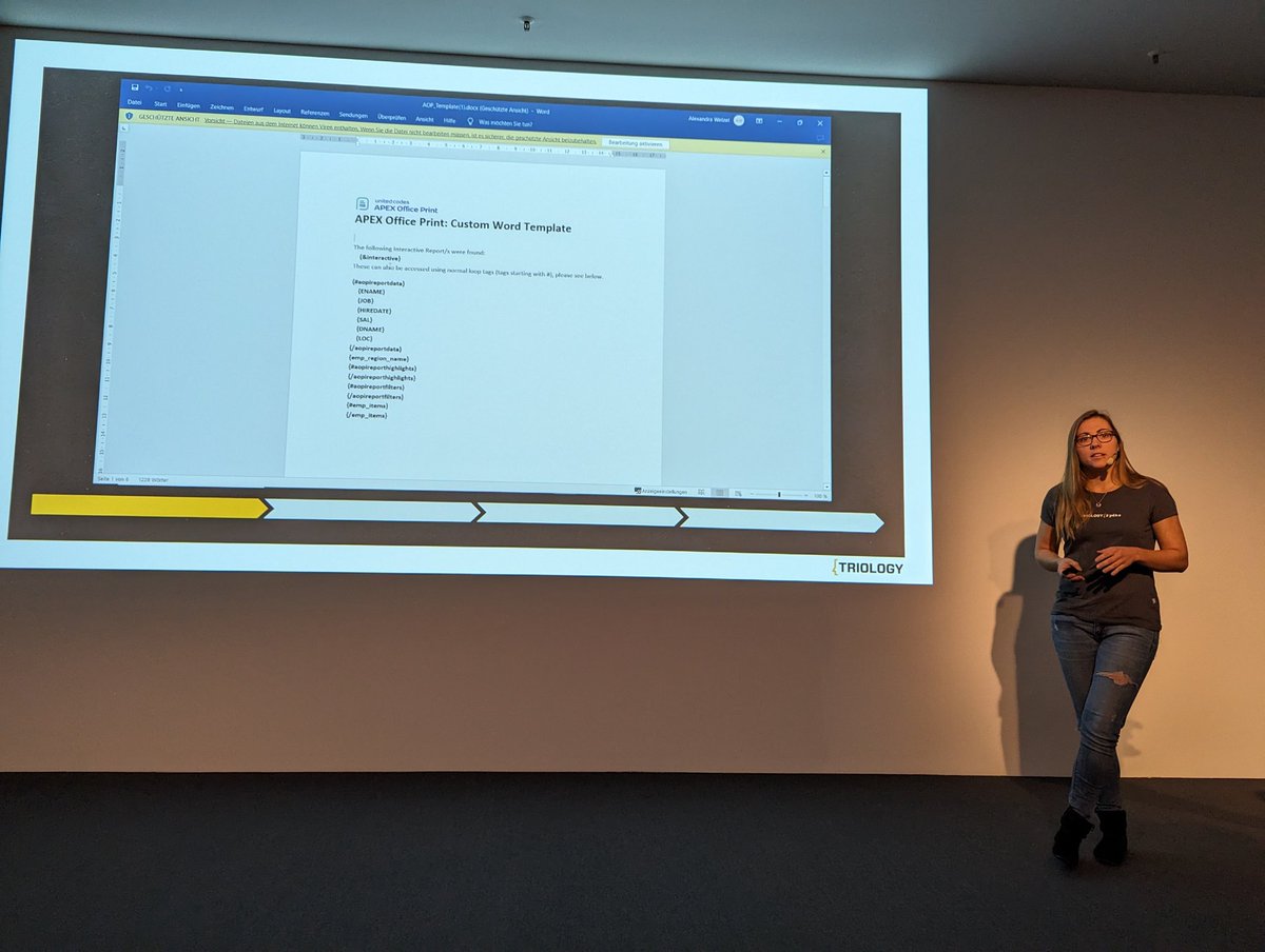 TRIOLOGY GmbH (@triology_gmbh) on Twitter photo Did you hear <a href="/alexandrawelzel/">Alexandra_Hoffmann</a> and <a href="/JordanL1907/">Jordan Lee</a> talk about <a href="/apexofficeprint/">APEX Office Print (AOP)</a>? So many cool features and ways to work with Office templates in #orclapex! 🤩 #DOAG2023 <a href="/DOAGeV/">DOAG e.V.</a> Did you hear <a href="/alexandrawelzel/">Alexandra_Hoffmann</a> and <a href="/JordanL1907/">Jordan Lee</a> talk about <a href="/apexofficeprint/">APEX Office Print (AOP)</a>? So many cool features and ways to work with Office templates in #orclapex! 🤩 #DOAG2023 <a href="/DOAGeV/">DOAG e.V.</a>
