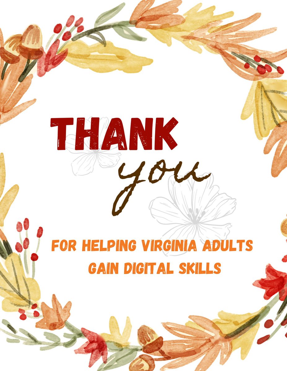 ComputerCORE's tweet photo. Happy Thanksgiving to our Computer CORE family!
#digitalskills #virginiaadults #thanksgiving #givingtuesday #digitalequity #digitalinclusion #computerdonations #alxcommunity #fpc https://t.co/ScKoPO3NMf