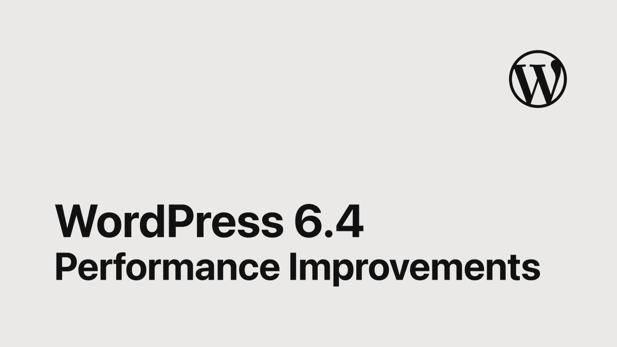 WordPress's tweet photo. Speed and efficiency come together in over 100 performance improvements for WordPress 6.4. Notable updates focus on template loading performance for themes and optimization of autoloaded options. Find out more: https://t.co/xaxJCsmXxh 

#WordPress https://t.co/Y9BWUGrmjM