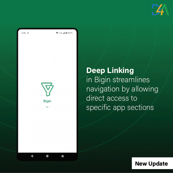 D4ACloud's tweet photo. Skip the general landing page, go straight to the desired module, and enjoy a more efficient and personalized experience, boosting productivity. Have you updated the app?  

#Bigin #Zoho #D4A #D4ACloud #D4AQatar #NewUpdate #ZohoQatar https://t.co/7oJj65Svw0