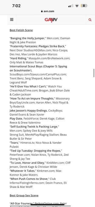 Thank you @GayVN. It&rsquo;s always an honor to be mentioned with all of these incredible performers. Looking<a class="tags" href="/tag/gayvn">@gayvn</a>