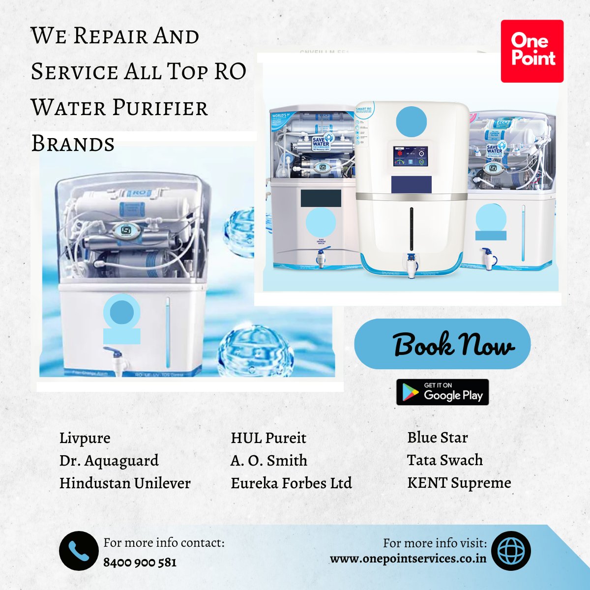 One_Point_'s tweet image. Drippin' with expertise! 💧✨ Your one-stop solution for #ROWaterPurifierRepairs is here at #OnePointServices. We've got the skills to fix all #RObrands.

🤗 Get in touch now- bit.ly/ro-water-purif…

#rorepairservicenearme #waterpurifierrepairservice #repair