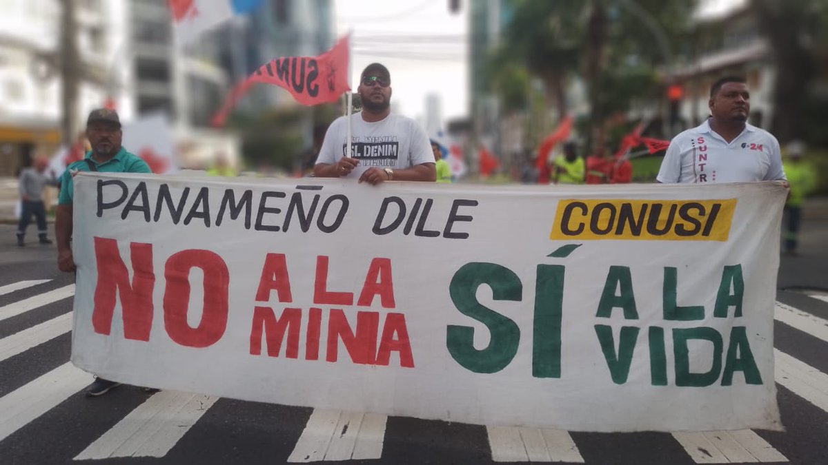 conusi21's tweet photo. 🛡️🌐 ¡Seguimos en resistencia hasta derogar la Ley 406! 

El pueblo habló claro: 🗣️ ¡NO AL CONTRATO MINERO! 👊🚩🇵🇦 

Unidos y decididos por un Panamá sin minería. 💪 
 #NoAlContratoMinero #CONUSIEnAcción #DegoratoriaYa #PuebloUnido #NoALaMineria https://t.co/cAZaqQVmOk
