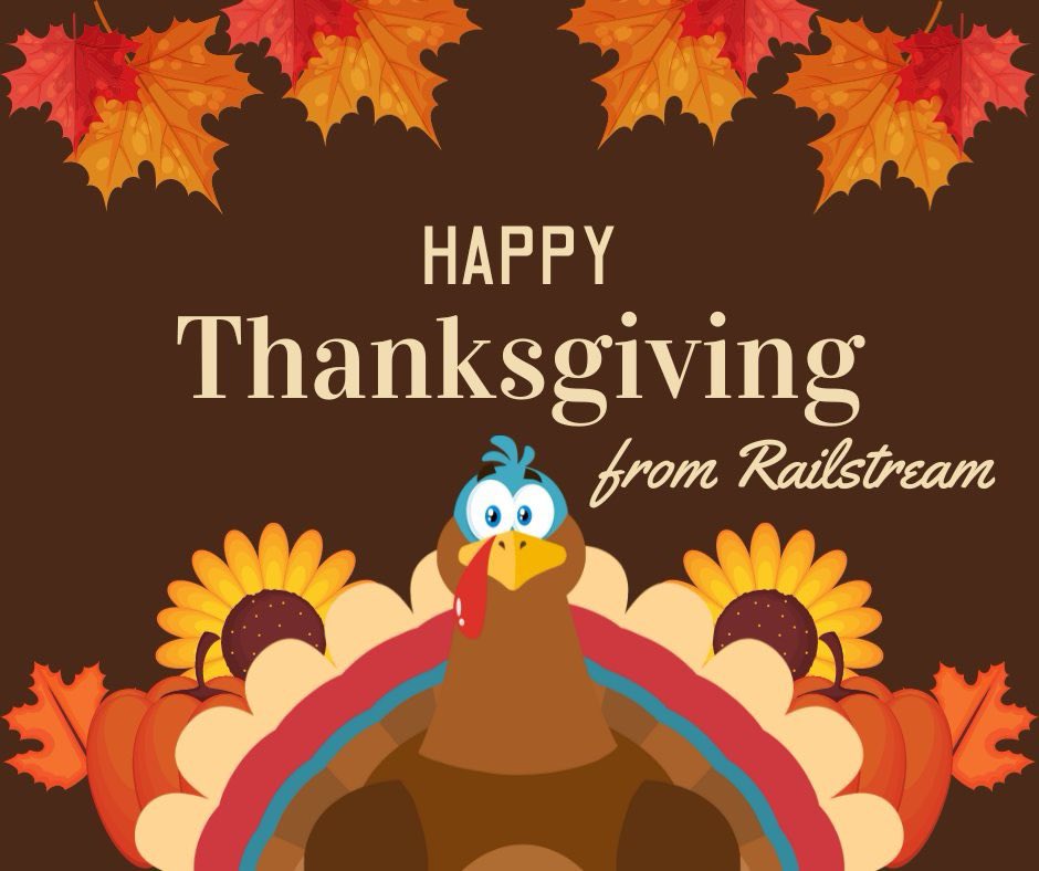 railstream's tweet image. #HappyThanksgiving 

Take time to give thanks and maybe sneak in a #train or two!