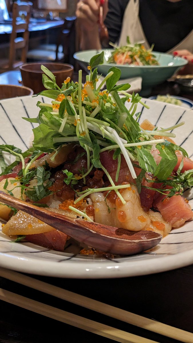 makikoemiko's tweet photo. ラランチ。スイーツのクオリティが高すぎる魚屋さん。 https://t.co/LCdPCW82xi