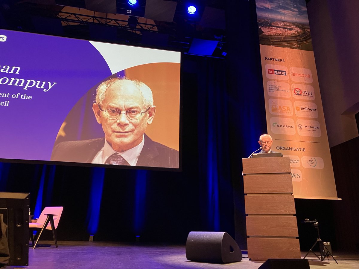 Daan Schalck (@daanschalck) on Twitter photo Very proud to introduce next speaker <a href="/hermanvanrompuy/">hermanvanrompuy</a> on our <a href="/northseaport/">North Sea Port</a> conference Very proud to introduce next speaker <a href="/hermanvanrompuy/">hermanvanrompuy</a> on our <a href="/northseaport/">North Sea Port</a> conference