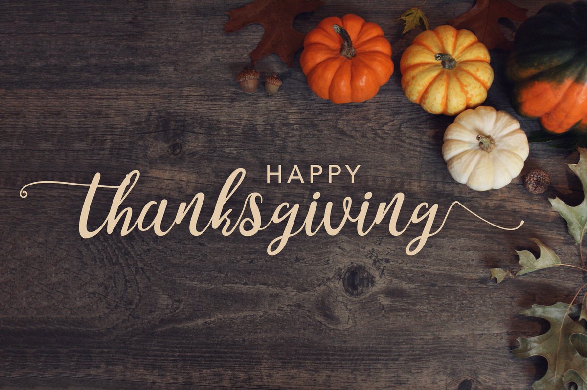 I want to wish everyone a very healthy and happy #Thanksgiving holiday. What are you thankful for this year?