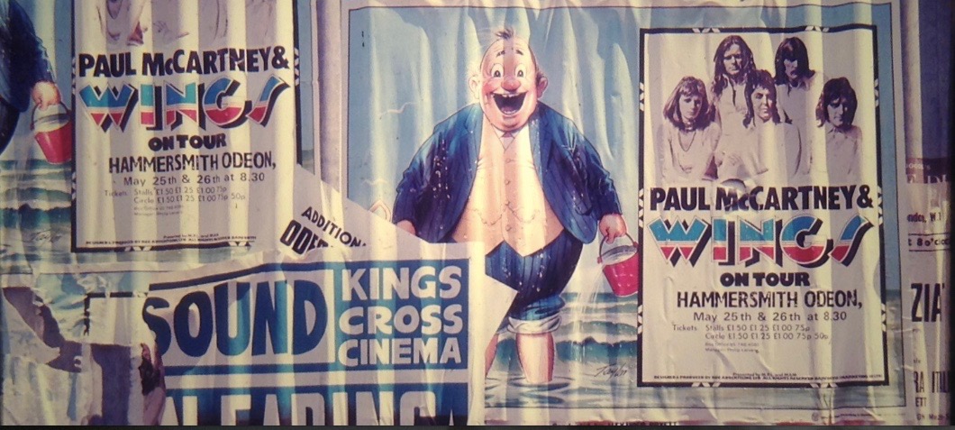 I happened upon a corrugated tin wall: London, 1973.
