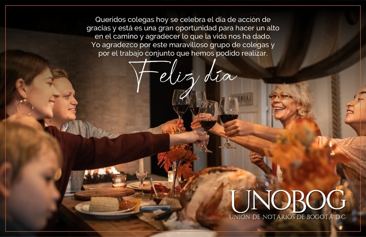 UNOBOG's tweet image. ¡Feliz día de acción de gracias les desea UNOBOG!