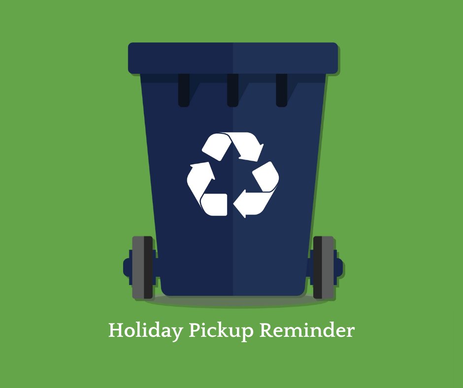 There is no recycling pickup today due to the holiday. The rest of the week will be on a one-day delay. Thank you and Happy Thanksgiving!