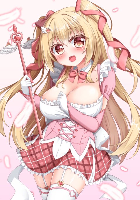 看板娘の魔法少女ちゃん🪄🩷
#いいツーサイドアップの日 