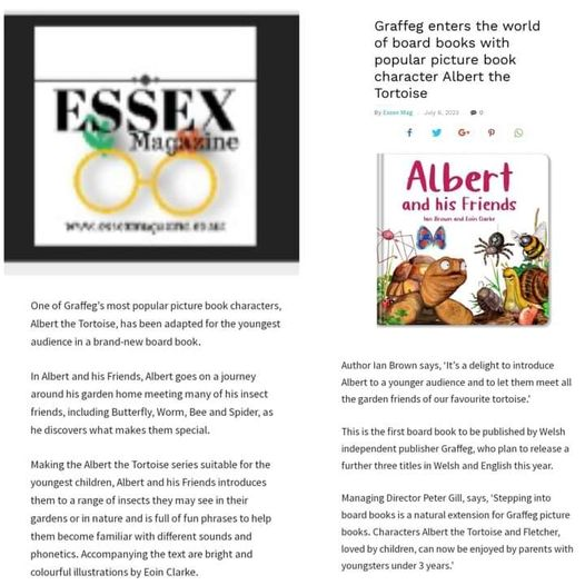 Ace piece in @EssexMagazine about our #ALBERTthetortoise #BoardBook ALBERT and his Friends #AvailableNow with six ALBERT #picturebooks, #ActivityBook ALBERT PUZZLES AND COLOURING. Alberttortoise.com #headlines #bookseries #tortoise #illustrations #giftideas #books