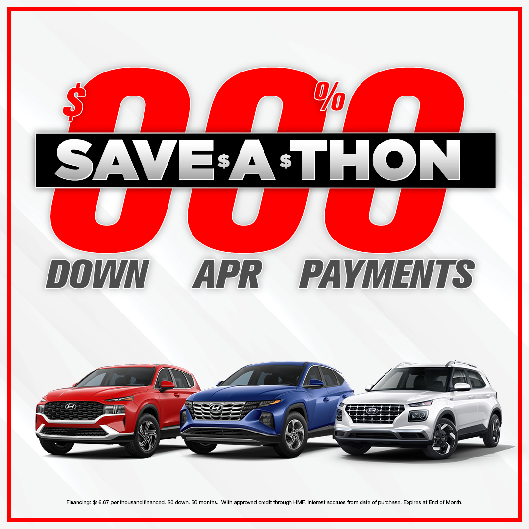 DecaturHyundai's tweet image. Zero compromises, all savings! Cruise into our Save-a-thon for $0 down, 0% APR, and 0 payments. Your journey to a new car starts here: bit.ly/3sB8chC