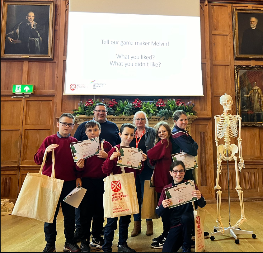 Fabulous day at @QUBelfast working with children from two primary schools on the #BrainHealth #game they codesigned - they took on the challenge and loved finding their #SuperBrain thanks to our team and #CoDesign #team @sonyaclarkeCYP @susie_wilkie @rebeccatownsnd